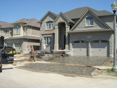 Upon completion of the driveway we began adding the finishing touches.